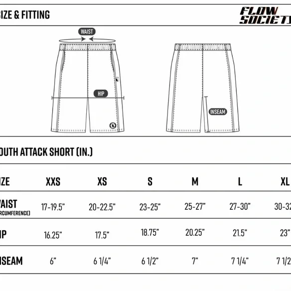 Boys (sz Y-Medium) Flow Society Flow Sport Soccer Attack Shorts - Picture 9 of 9
